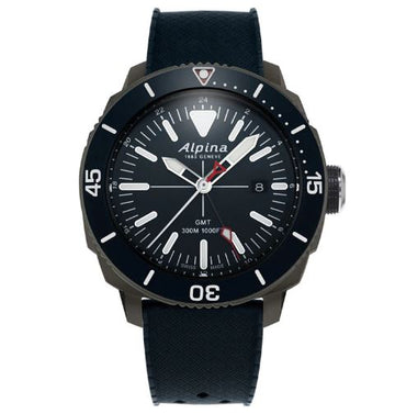 Alpina Seastrong Gents Black - 300m - 44mm AL-247LNN4TV6